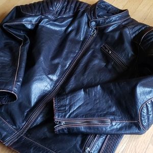 Leather Motorcycle Jacket Black Rivet